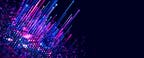 Big Data complex graph. Quantum computing universe. Cyber space of AI technology. F