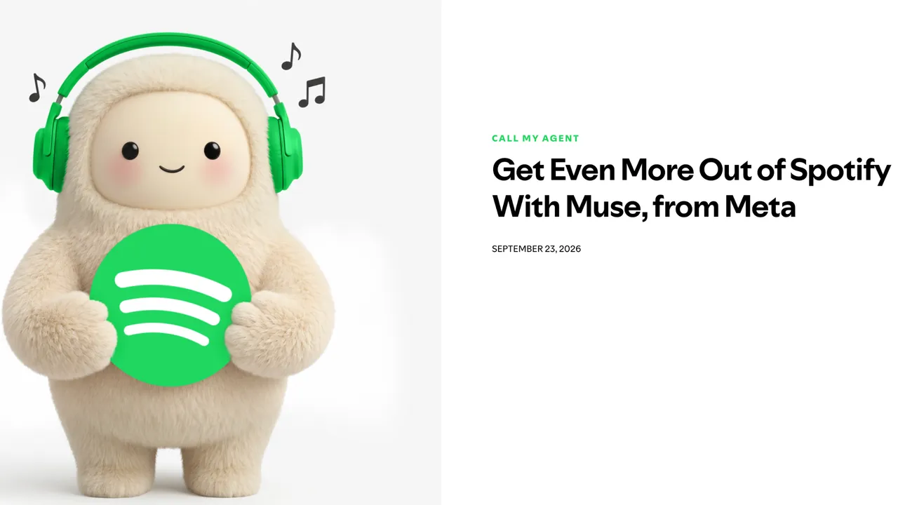 طرح گرافیکی Spotify Muse با هدفونهای سبز و نشان Spotify