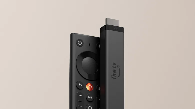 A Fire TV dongle and remote.