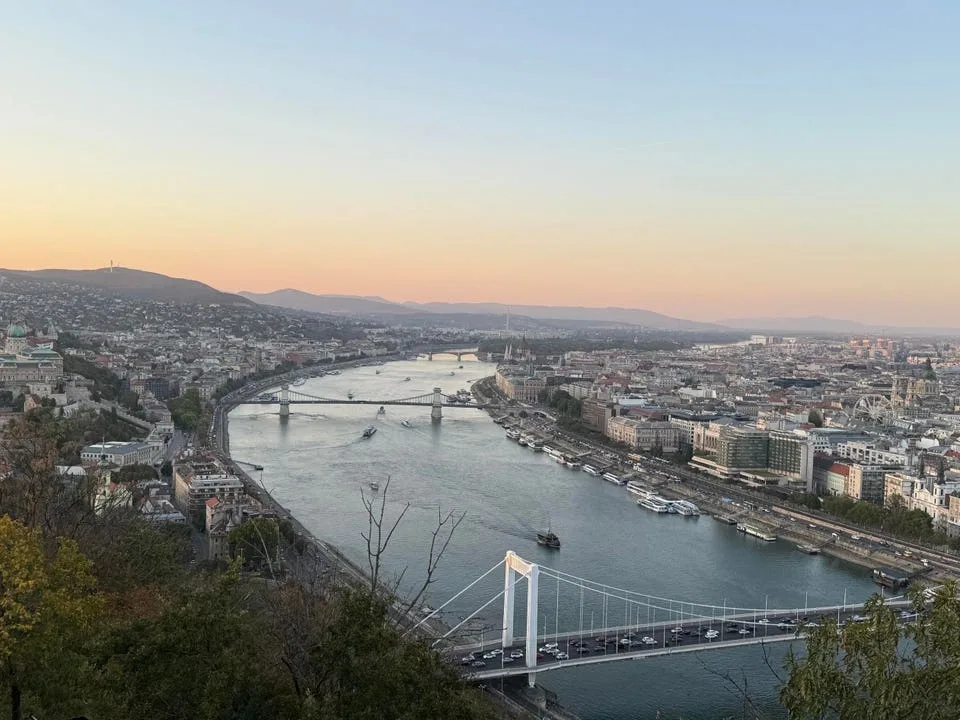 Budapest seen from a hill