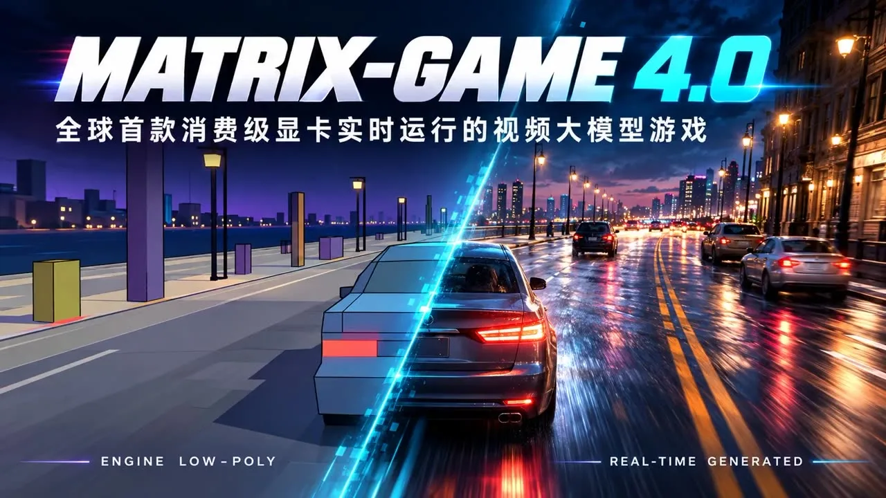 اجرای بازیهای هوش مصنوعی فقط با یک کارت گرافیک خانگی؛ سیستم متنباز Matrix-Game 4.0 رونمایی شد