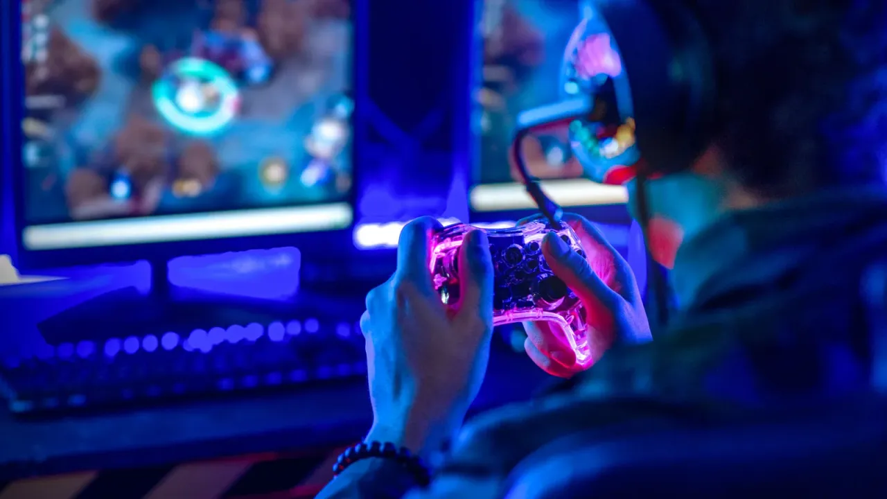 playing video games