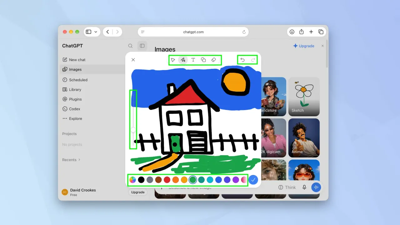 تبدیل نقاشی به عکس با ابزار Sketch در ChatGPT