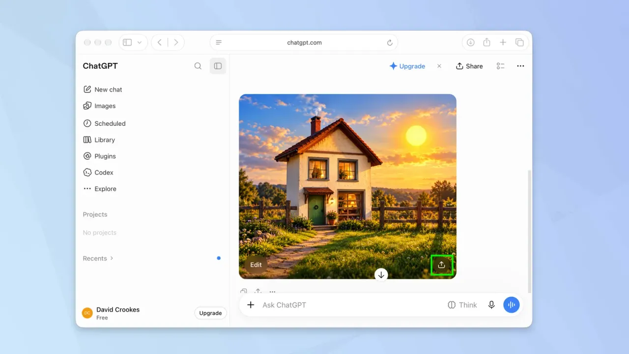 تبدیل نقاشی به عکس با ابزار Sketch در ChatGPT