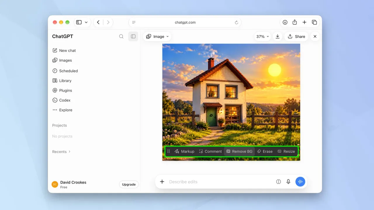 تبدیل نقاشی به عکس با ابزار Sketch در ChatGPT