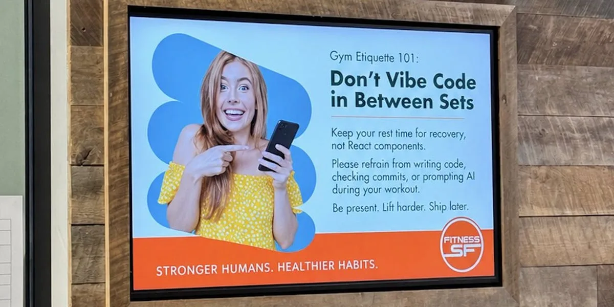 تابلوی جنجالی ممنوعیت vibe coding در باشگاههای سانفرانسیسکو؛ شوخی وایرالی که با هوش مصنوعی جعل شد