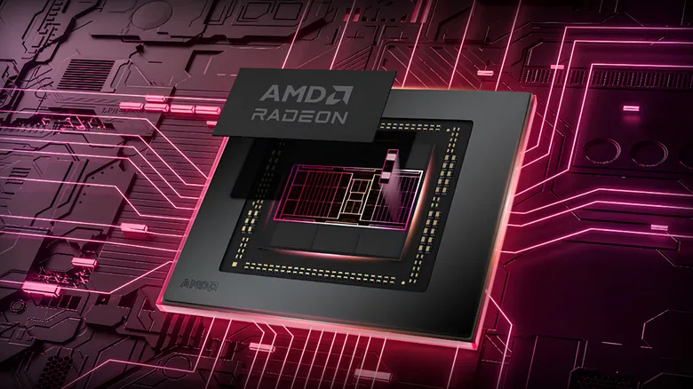 AMD Radeon RX 7000 series GPU chip marketing image