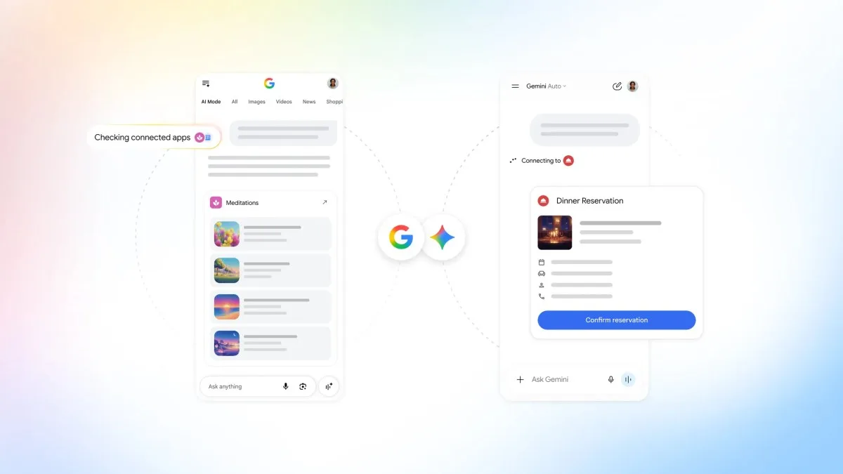 گوگل امکان اتصال مستقیم اپلیکیشنها به Gemini و موتور جستجو را فراهم کرد